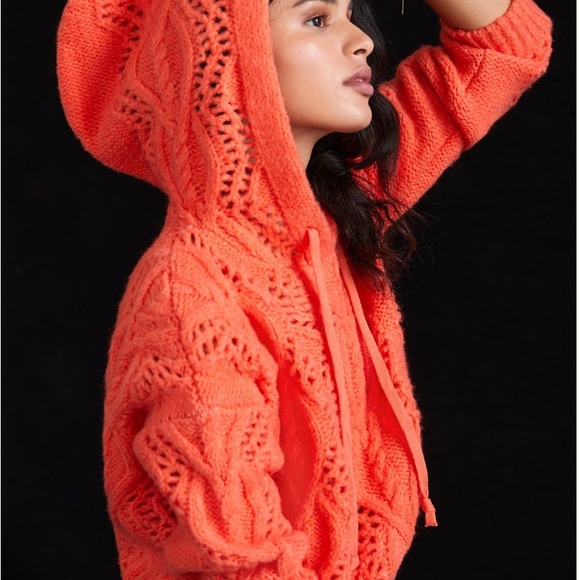 Pilcro Sweaters - Women's Coral Cable Knit Hoodie